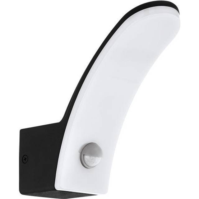Eglo Fiumicino LED Aluminium/Plastic Outdoor Wall Light With Sensor, Black