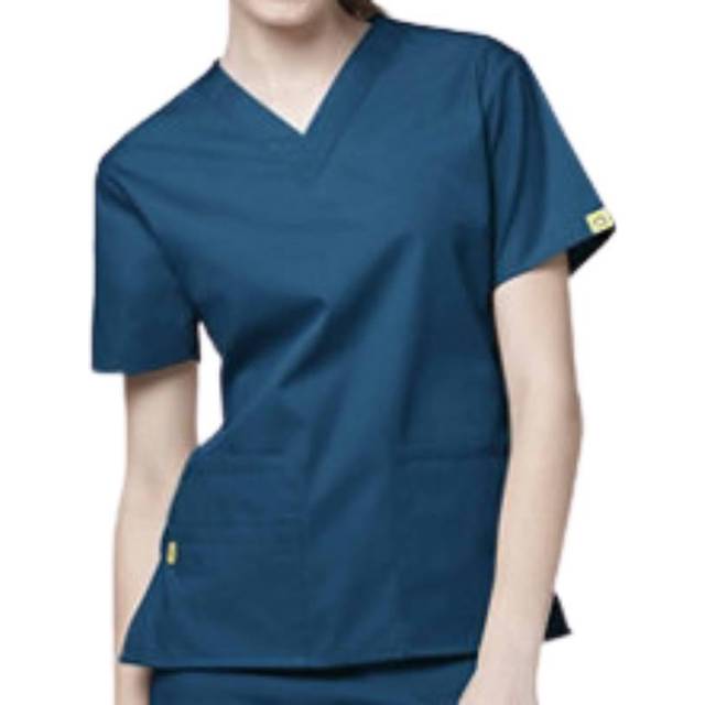 WonderWink Origins Womens Bravo V-Neck Scrub Top - Navy  XS