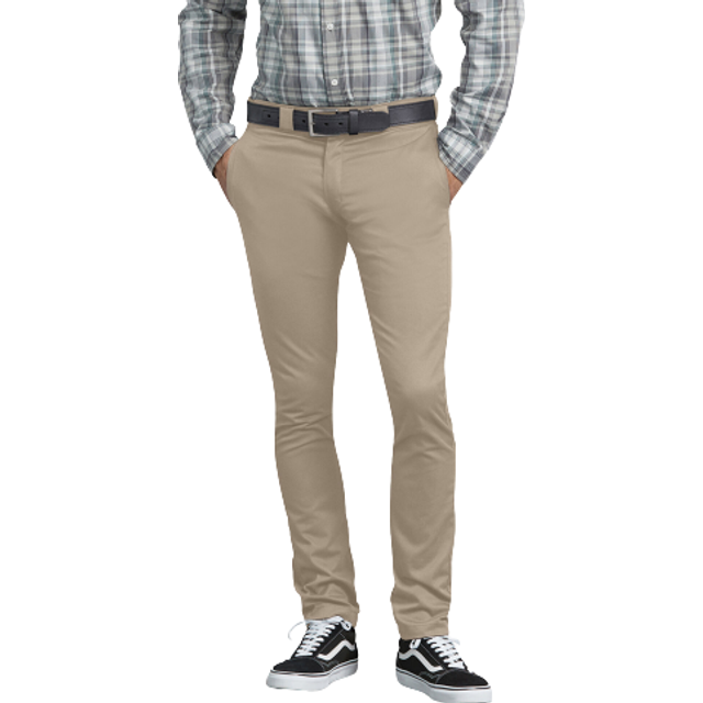 Dickies mens Skinny Straight-fit work utility pants  Desert Sand  28W x 30L US