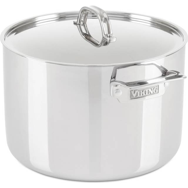 Viking 3-Ply Stainless Steel 12Qt Stock Pot With Metal Lid