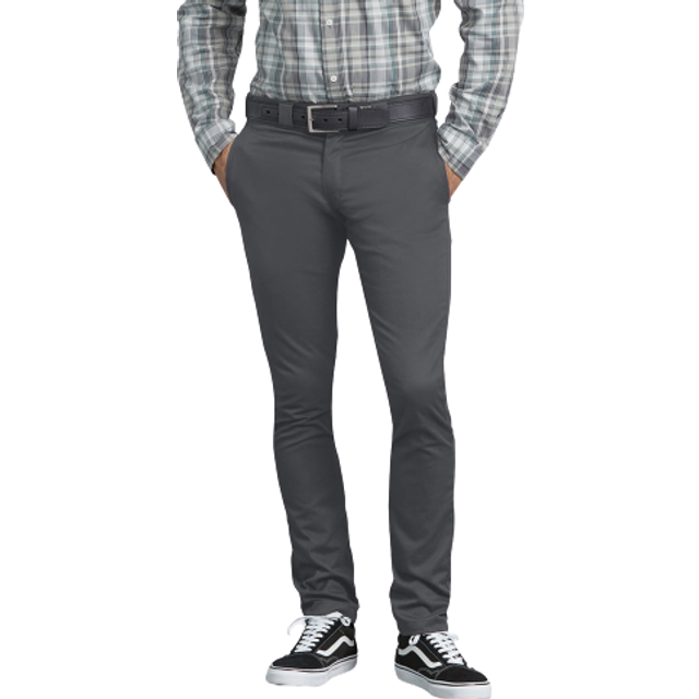 Dickies mens Skinny Straight-fit work utility pants  Charcoal  32W x 30L US