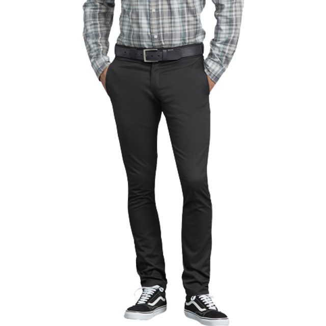 Dickies mens Skinny Straight-fit work utility pants  Black  28W x 30L US
