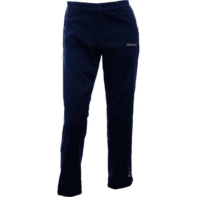 (44, Black) Regatta Great Outdoors Mens Adventure Tech Geo II Wind Resistant Long Leg Softshell Trousers
