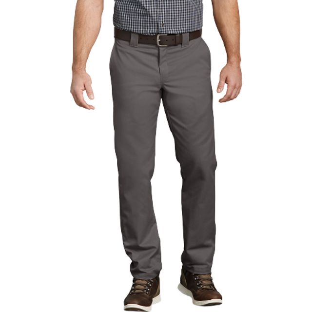 Dickies mens Slim Taper Stretch Twill work utility pants  Gravel Gray  32W x 30L US