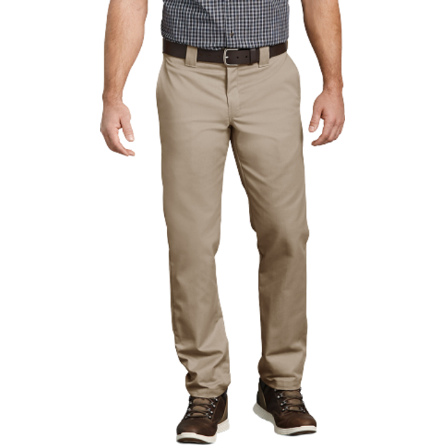 Dickies mens Slim Taper Stretch Twill work utility pants  Desert Sand  33W x 32L US