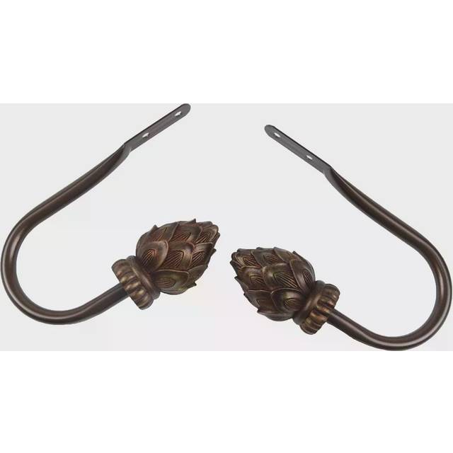 Rod Desyne Bud Curtain Holdback Pair  Cocoa