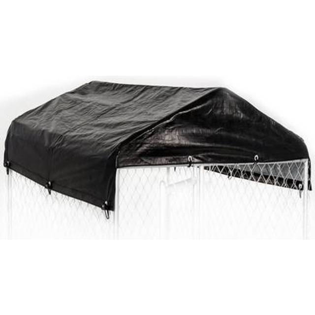 Jewett Cameron Company CL 00302 Weatherguard Kennel Cover only; Black - 5 W X 15 L ft.