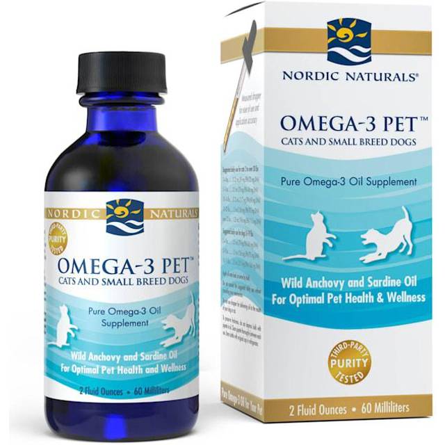 Nordic Naturals Pet Omega-3 Supplement for Cats and Small Breed Dogs 2 fl oz