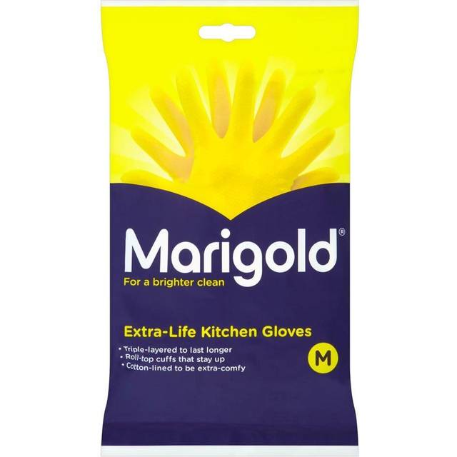 Marigold Medium Extra Life Kitchen Gloves - Yellow