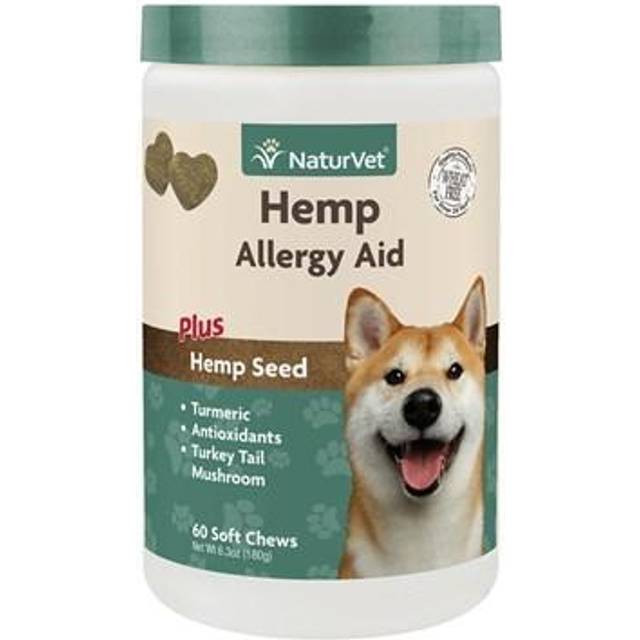 NaturVet Allergy Aid plus Hemp Seed for Dogs 120 Soft Chews