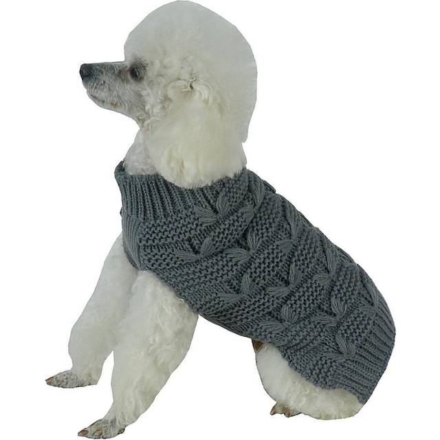 Pet Life Butterfly Stitched Heavy Cable Knitted Dog Sweater