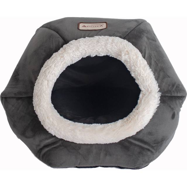 Armarkat Cat Bed Model C80CSH/MB Gray Velvet 18 x 18 x 14