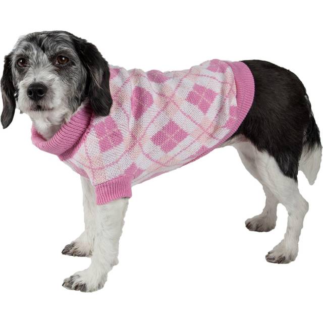 Pet Life Argyle Style Ribbed Fashion Pet Sweater