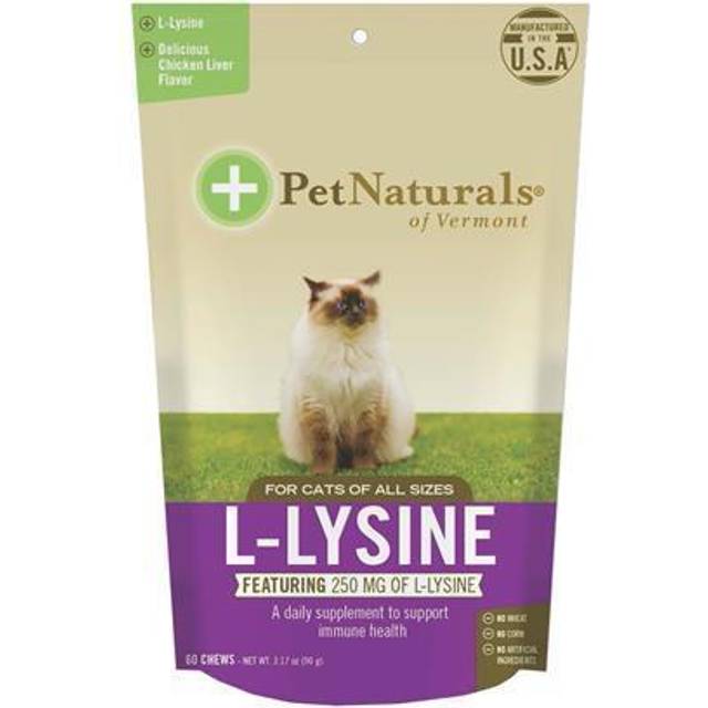 Pet Naturals of Vermont, L-Lysine, For Cats, Chicken Liver Flavour, 250 mg, 60 Chews