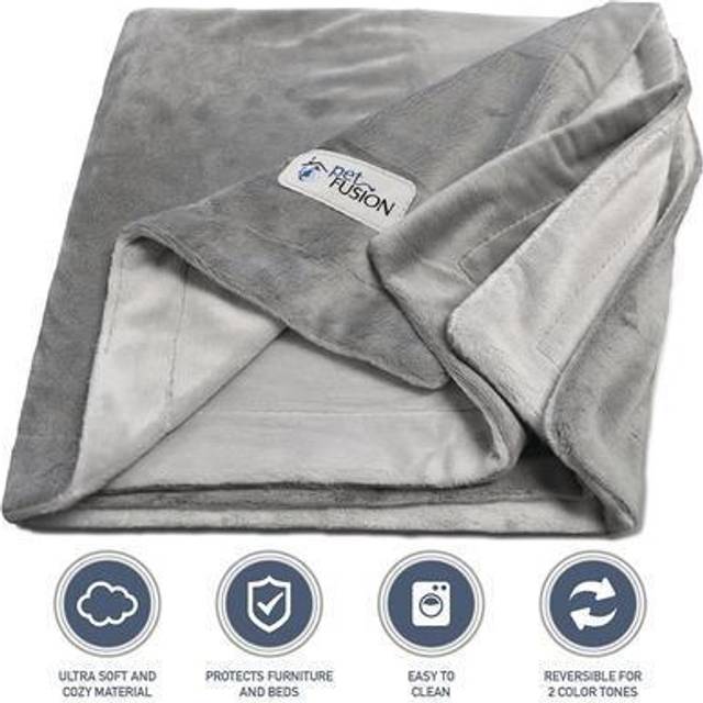 Petfusion premium pet dog cat blanket reversible micro plush solid s/m/l/xl