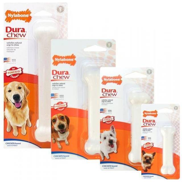 Nylabone Power tugga texturerad soppben tuggleksak för hundar, oförstörbara hundleksaker för Aggressiva tuggare, kycklingsmak, X-Large/Souper (1 styck)