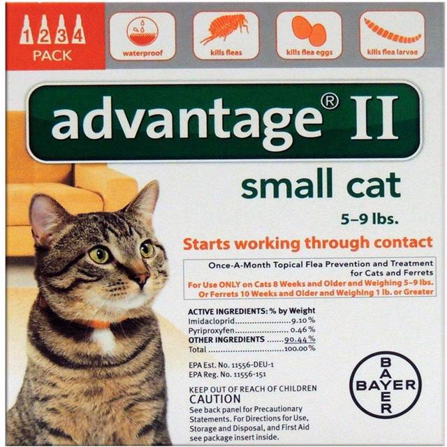 Flea Prevention for Small Cats, 5-9-Lbs., 4 doses. -00724089202086
