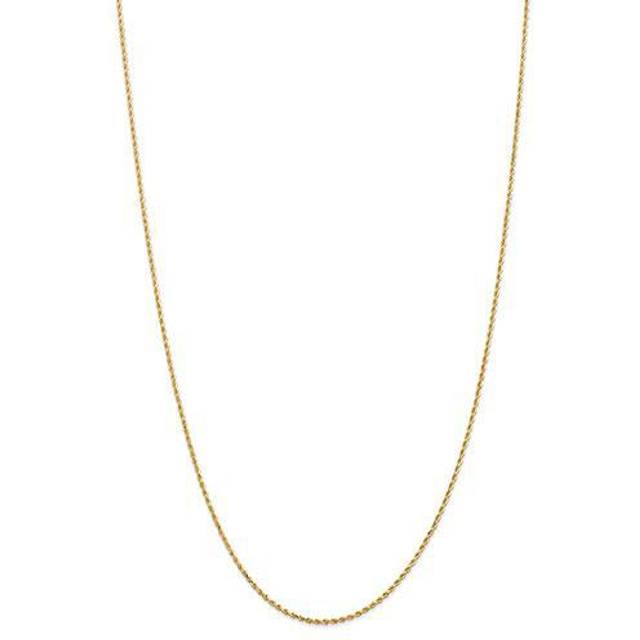 Quality Gold 012L-18 1.50 mm x 18 in. 14K Yellow Gold Diamond-Cut Rope with Lobster Clasp Chain