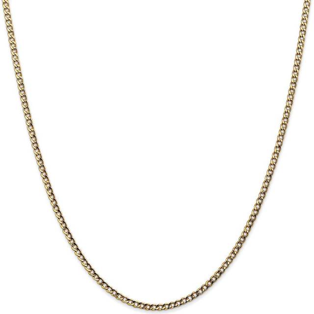Quality Gold BC124-16 14K Yellow Gold 2.5 mm Semi-Solid 16 in. Curb Chain