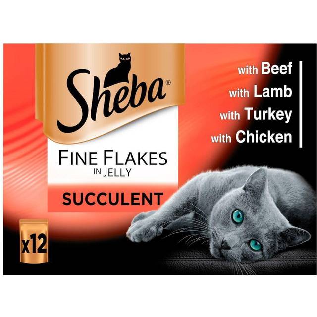 Sheba Fine Flakes Cat Food Pouches Succulent Selection in Jelly
