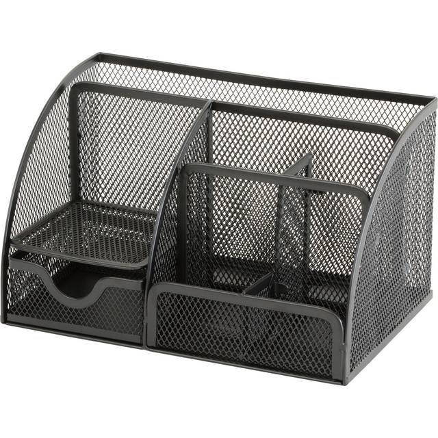 Viking Desk Organiser Wire Mesh Black 22.2 x 14 x 12.5 cm