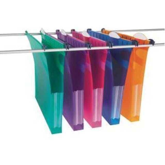 Rexel Multifile Secura Heavy Duty Suspension File 2102574 Foolscap U Base 30 mm Assorted Polypropylene Pack of 10