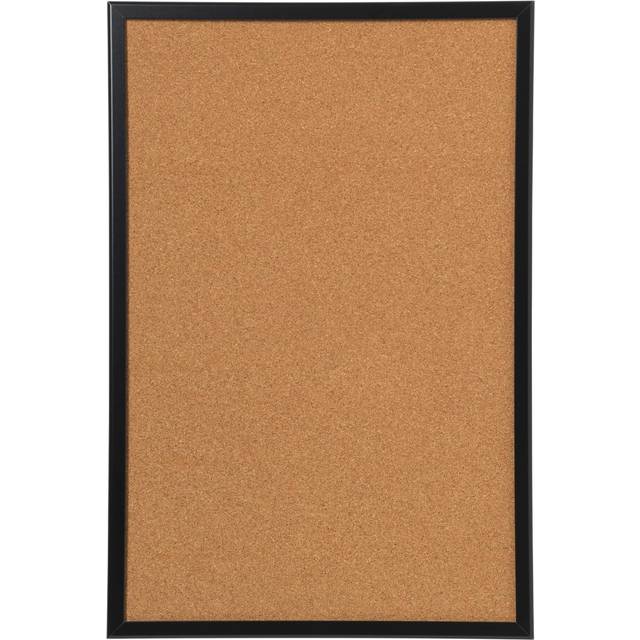 60 x 40 cm. Cork pin board. Black frame