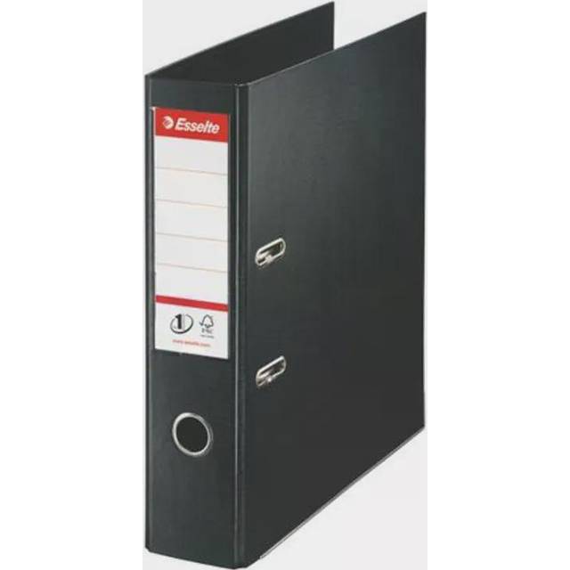 Esselte NO.1 Lever Arch File Slotted 75MM Spine A4 Black - Vivida Black