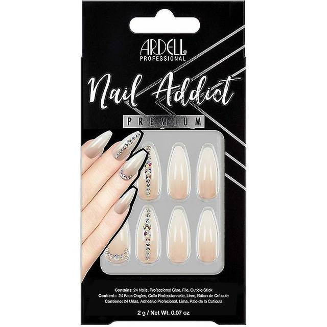 Ardell Spika Missbrukare Naken Ljus Kristall Artificiell Naglar - 24 st