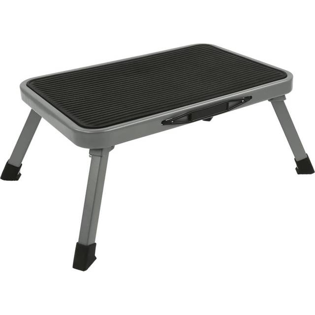 ProPlus Folding Single Step Stool 150kg Metal Portable Multi Purpose Seating