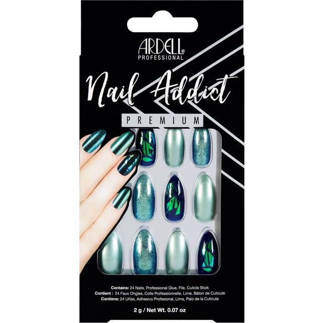 Ardell Nail Addict Green Glitter Chrome 1 Un