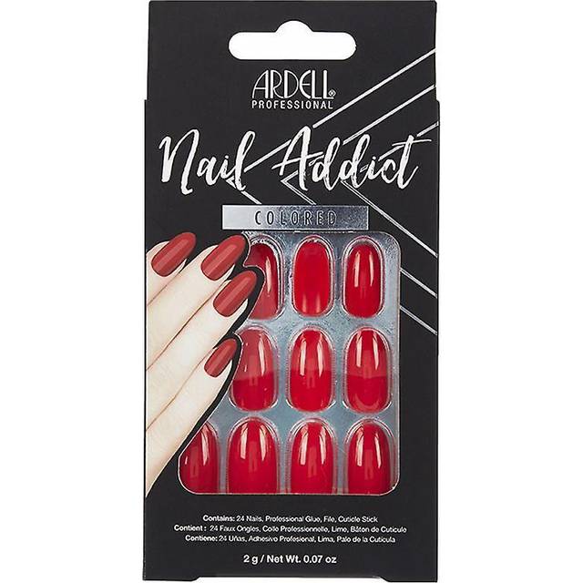 Ardell Nail Addict Cherry Red Artificial Nails - 24 pcs