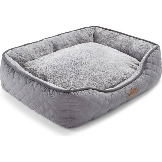 Silentnight Airmax Breathable Pet Bed with reversible cushion - Grey (20cm H x 90cm W x 70cm D)