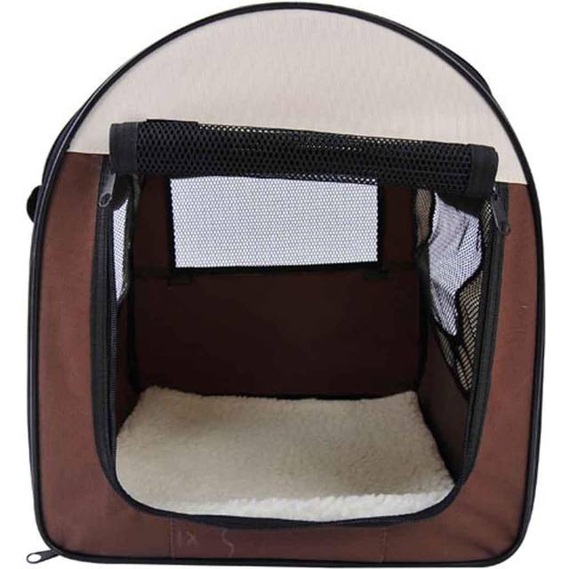 Pawhut Folding Fabric Soft Pet Crate, 46Lx36Wx41H Cm - One Colour