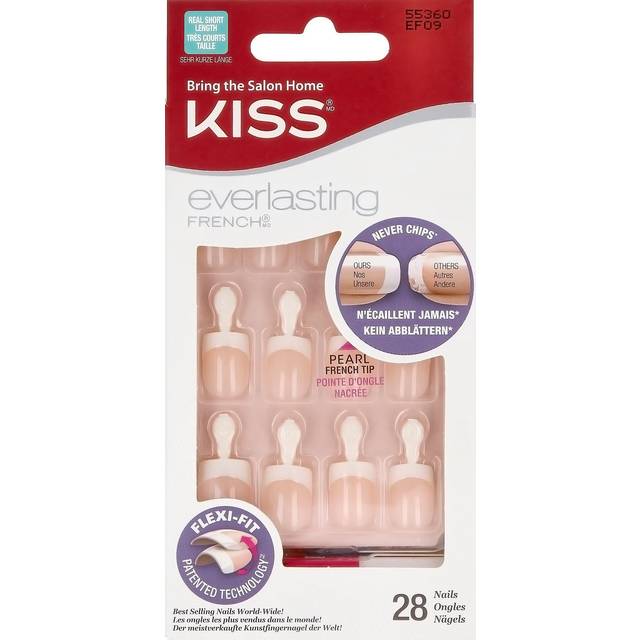 Everlasting Real Short Length French Nails, Pearl White Tip