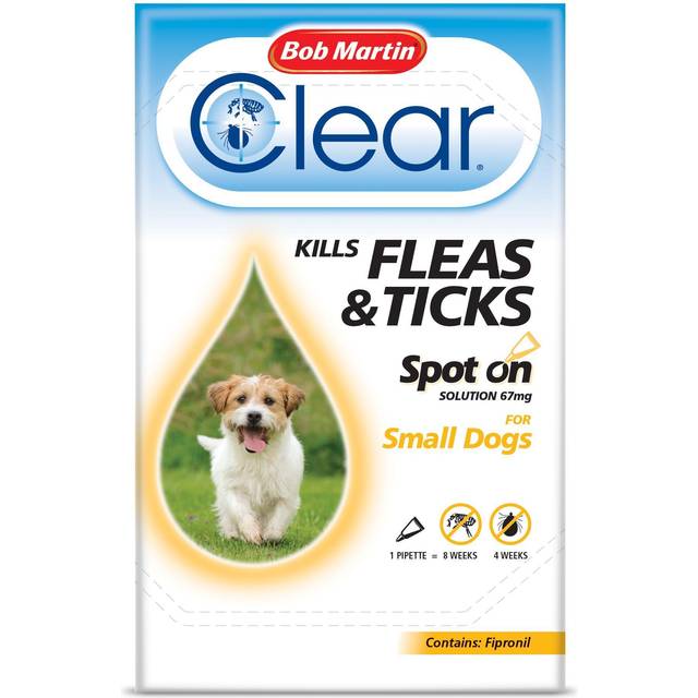 (Small Dog) Bob Martin Dog Flea & Tick Fipronil Solution | Flea & Tick Treatment For Dogs