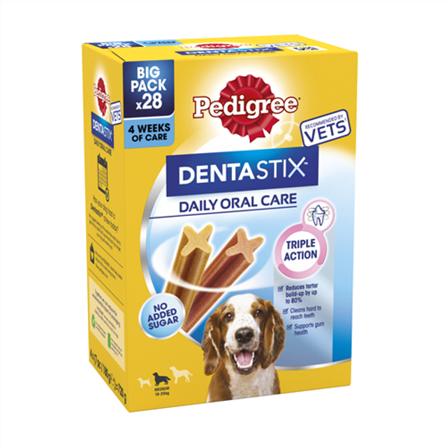 Pedigree Dentastix Daily Adult Medium Dog Treat Dental Chews 28 Pack