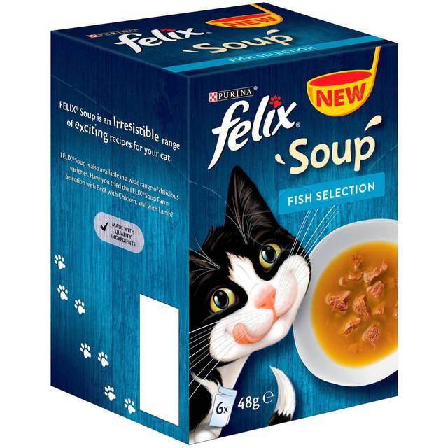 6 x 48g Felix Cat Treats - 15% Off! * - Fish Selection Soup (6 x 48g)
