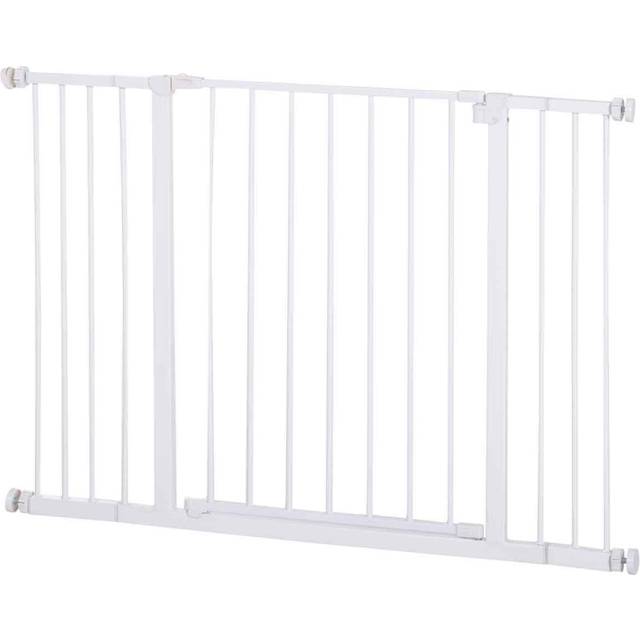 PawHut Pressure Fitted Pet Dog Safety Gate Metal Fence 76 cm Tall - White | TJ Hughes