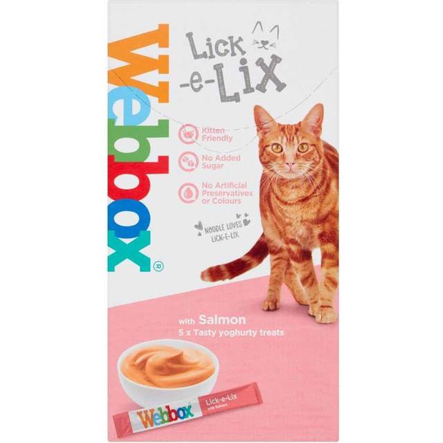 Webbox Lick-e-Lix with Salmon Yoghurty Cat Treats 5 Pack