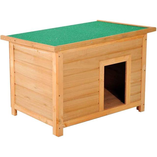 PawHut Outdoor Elevated Dog Kennel, Brown