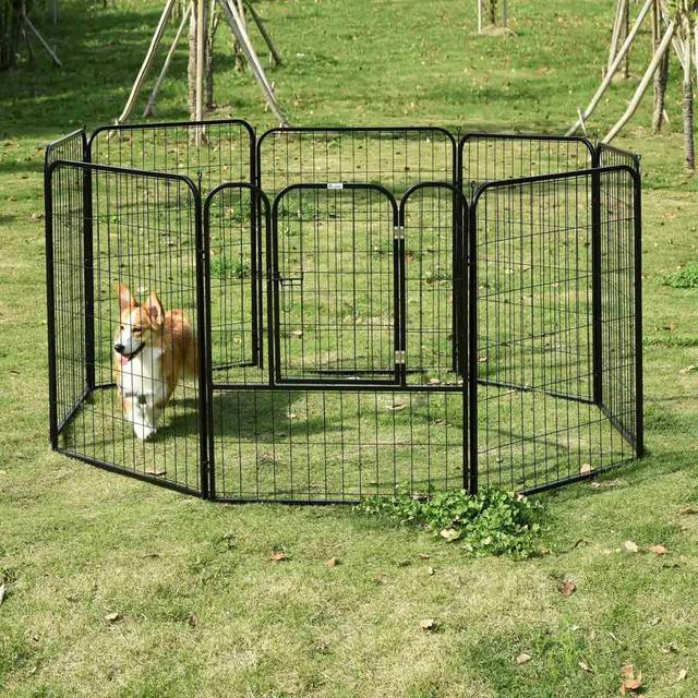 Pawhut 0.79 x 1m Pet Playpen Metal Hutch Cage House Rabbit Guinea Dog Puppy | TJ Hughes
