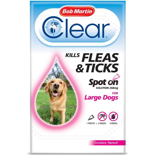 (Large Dog) Bob Martin Dog Flea & Tick Fipronil Solution | Flea & Tick Treatment For Dogs