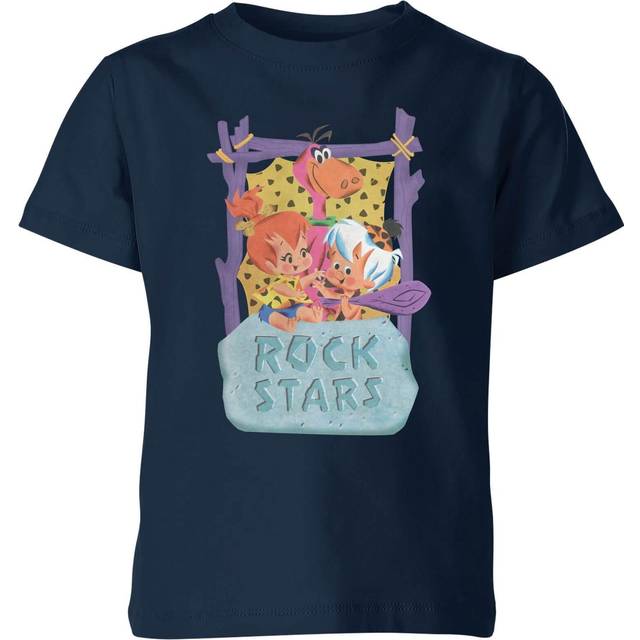 The Flintstones Rock Stars Kids' T-Shirt - Navy - 3-4 Years - XS