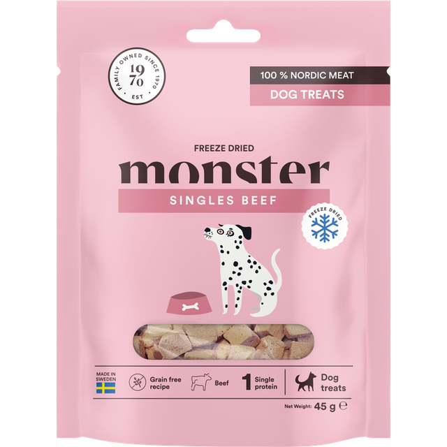 Monster Dog Treats Freeze Dried Beef 45 g