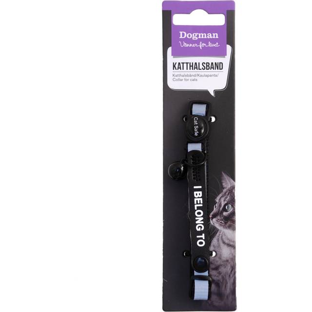 Dogman Katthalsband Stripe Svart, 1 st