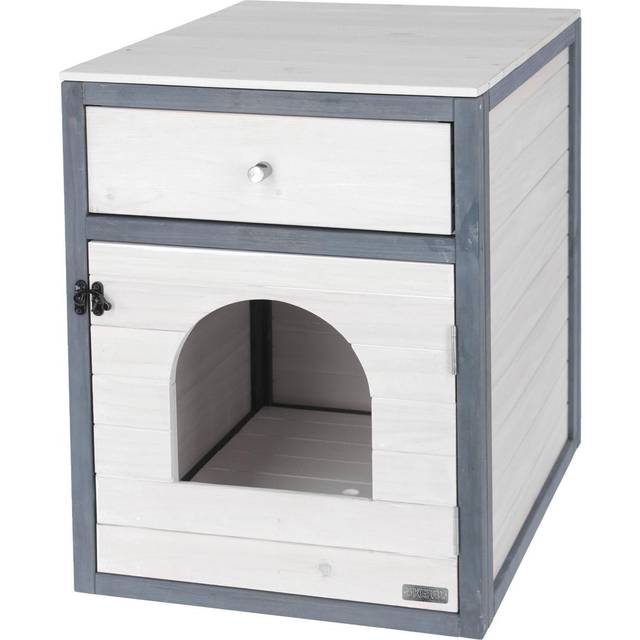 Kerbl Cat House, 45 x 58 x 60 cm, White/Grey