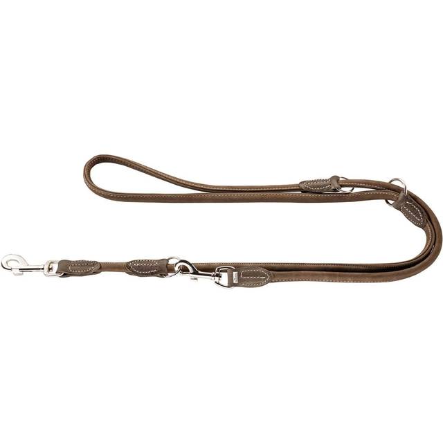 Hunter Hundkoppel Ställbart Round & Soft Hunting Brun 200cm/10mm