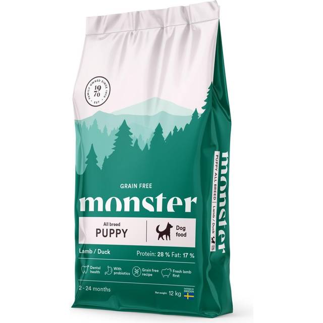 Monster Dog Grain Free Puppy All Breed Lamb/Duck - 12 kg
