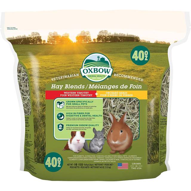 Oxbow hay blends timothy & orchard grass natural small animal rodent food 1.1kg